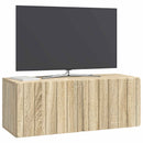 Væghængt TV-skab Sonoma-eg 78,5 x 31 x 30 cm Konstrueret træ