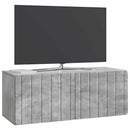 Væghængt TV-skab Betongrå 78,5 x 31 x 30 cm Konstrueret træ