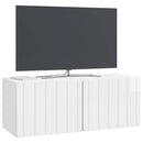 Væghængt TV-skab Vægmonteret Hvid højglans 78,5 x 31 x 30 cm