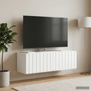 Væghængt TV-skab 98 x 31 x 30 cm Hvid Konstrueret træ