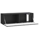 Væghængt TV-skab Sort 98 x 31 x 30 cm Konstrueret træ