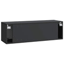 Væghængt TV-skab Sort 98 x 31 x 30 cm Konstrueret træ