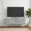 Væghængt TV-skab 98 x 31 x 30 cm Betongrå Konstrueret træ