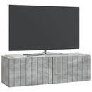 Væghængt TV-skab Betongrå 98 x 31 x 30 cm Konstrueret træ