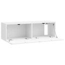Væghængt TV-skab Hvid højglans 98 x 31 x 30 cm Konstrueret træ