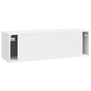 Væghængt TV-skab Hvid højglans 98 x 31 x 30 cm Konstrueret træ