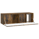 Væghængt TV-skab 98 x 31 x 30 cm Røget eg Konstrueret træ
