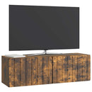 Væghængt TV-skab Røget eg 98 x 31 x 30 cm Konstrueret træ