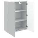 Vægmonteret skab 66 x 34,5 x 90 cm Konstrueret træ Hvid