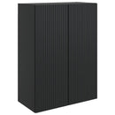 Vægmonteret skab Sort 66 x 34,5 x 90 cm Konstrueret træ