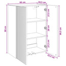 Vægmonteret skab Sonoma-eg 66 x 34,5 x 90 cm Konstrueret træ