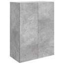 Vægmonteret skab Betongrå 66 x 34,5 x 90 cm Konstrueret træ