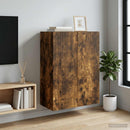 Vægmonteret skab Røget eg 66 x 34,5 x 90 cm Konstrueret træ