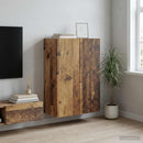 Vægmonteret skab Gammelt træ 66 x 34,5 x 90 cm Konstrueret træ