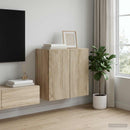 Vægmonteret skab Sonoma-eg 59 x 31 x 60 cm Konstrueret træ