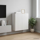 Vægmonteret skab Hvid højglans 59 x 31 x 60 cm Konstrueret træ
