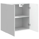 Vægmonteret skab Hvid højglans 59 x 31 x 60 cm Konstrueret træ