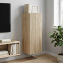 Vægmonteret skab Sonoma-eg 33 x 34,5 x 90 cm Konstrueret træ