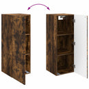 Vægmonteret skab Røget eg 33 x 34,5 x 90 cm Konstrueret træ