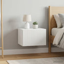 Væghængt Natbord 2 pcs Hvid 33 x 34,5 x 20 cm Konstrueret træ