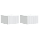Væghængt Natbord 2 pcs Hvid 33 x 34,5 x 20 cm Konstrueret træ