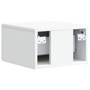 Væghængt Natbord 2 pcs Hvid 33 x 34,5 x 20 cm Konstrueret træ