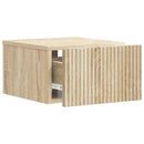 Væghængt Natbord med skuffe 2 pcs Sonoma-eg 33 x 34,5 x 20 cm