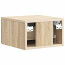 Væghængt Natbord med skuffe 2 pcs Sonoma-eg 33 x 34,5 x 20 cm