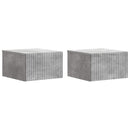 Væghængt Natbord med skuffe 2 pcs Betongrå 33 x 34,5 x 20 cm