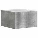 Væghængt Natbord med skuffe 2 pcs Betongrå 33 x 34,5 x 20 cm