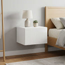 Væghængt Natbord 2 pcs Hvid højglans 33 x 34,5 x 20 cm