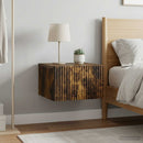 Væghængt Natbord med skuffe 2 pcs Røget eg 33 x 34,5 x 20 cm