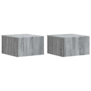 Væghængt Natbord 2 pcs Grå sonoma-eg 33 x 34,5 x 20 cm