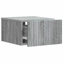 Væghængt Natbord 2 pcs Grå sonoma-eg 33 x 34,5 x 20 cm