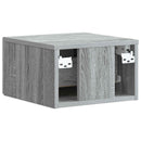 Væghængt Natbord 2 pcs Grå sonoma-eg 33 x 34,5 x 20 cm