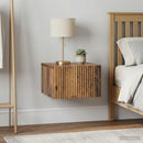 Væghængt Natbord med skuffe 2 pcs Gammelt træ 33 x 34,5 x 20 cm