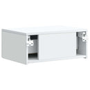 Væghængt Natbord 2 pcs Hvid 49 x 34,5 x 20 cm Konstrueret træ
