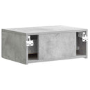 Væghængt Natbord Betongrå 49 x 34,5 x 20 cm Konstrueret træ