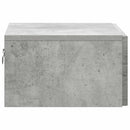 Væghængt Natbord med skuffe 2 pcs Betongrå 49 x 34,5 x 20 cm