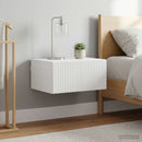Væghængt Natbord 2 pcs Hvid højglans 49 x 34,5 x 20 cm
