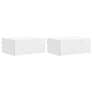 Væghængt Natbord 2 pcs Hvid højglans 49 x 34,5 x 20 cm