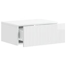 Væghængt Natbord 2 pcs Hvid højglans 49 x 34,5 x 20 cm