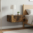 Væghængt Natbord med skuffe 2 pcs Røget eg 49 x 34,5 x 20 cm