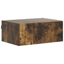 Væghængt Natbord med skuffe 2 pcs Røget eg 49 x 34,5 x 20 cm