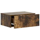 Væghængt Natbord med skuffe 2 pcs Røget eg 49 x 34,5 x 20 cm