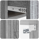 Væghængt Natbord 2 pcs Grå sonoma-eg 49 x 34,5 x 20 cm