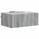 Væghængt Natbord 2 pcs Grå sonoma-eg 49 x 34,5 x 20 cm
