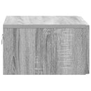 Væghængt Natbord 2 pcs Grå sonoma-eg 49 x 34,5 x 20 cm