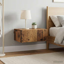 Væghængt Natbord med skuffe 2 pcs Gammelt træ 49 x 34,5 x 20 cm