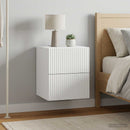 Væghængt Natbord 2 pcs Hvid 33 x 34,5 x 40 cm Konstrueret træ